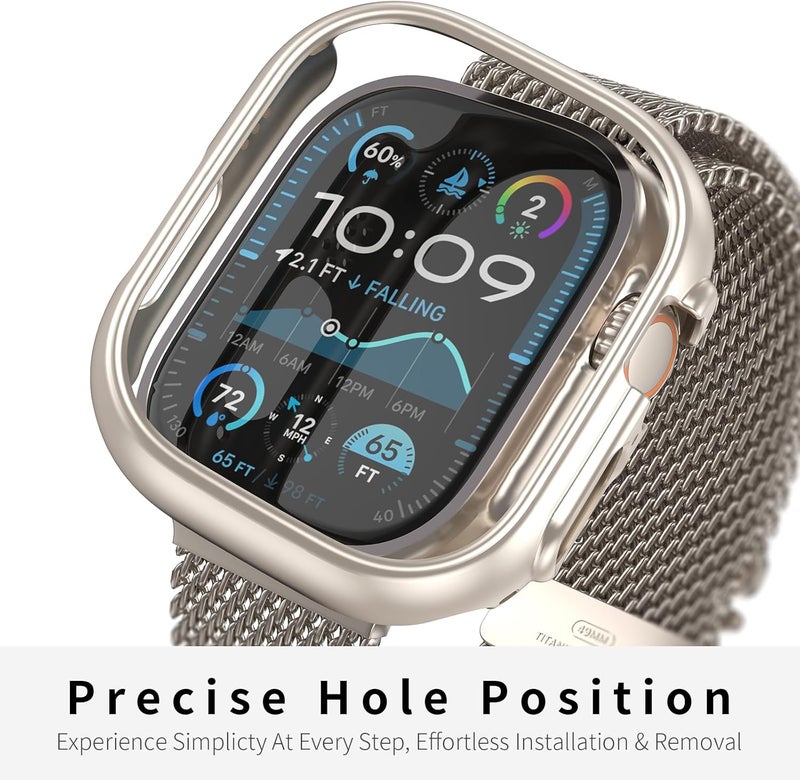 JERXUN Case for Apple Watch Ultra 3/2/1 Screen Protector with Tempered Glass Protection Hard PC Bumper Cover for iWatch 49mm Accessories - Image 5